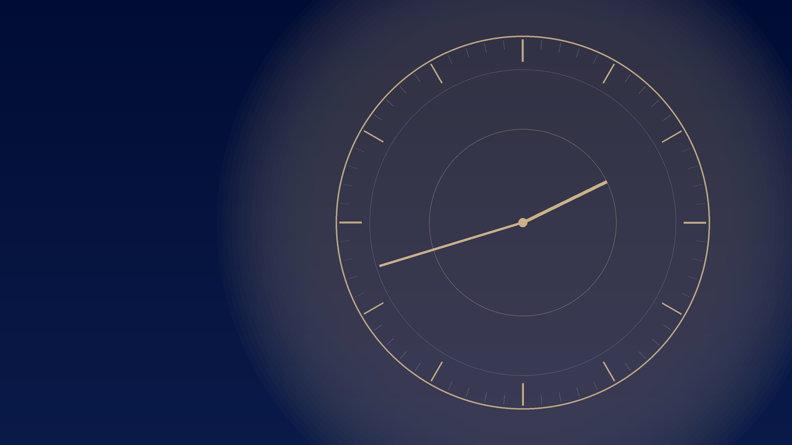 Illustration éditoriale abstraite d'un cadran de montre automatique immobile, fond nuit et champagne